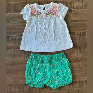 CARTER’S | Baby Girl Top & Short Set - 9 Months